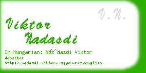 viktor nadasdi business card